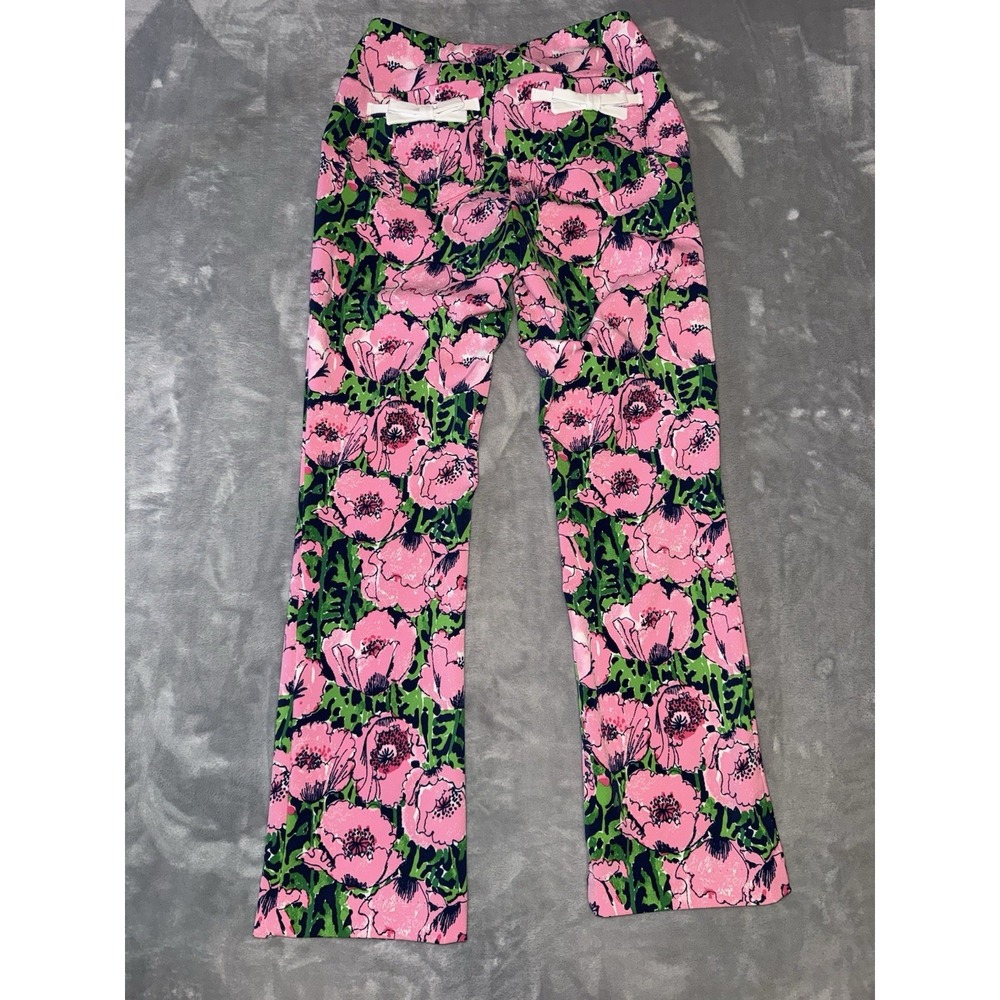 Lilly Pulitzer Sz 0 Women Fairway Performance Twill Low‎ Tide Navy Florrie Golf